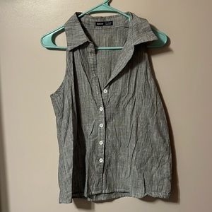 Sleeveless Button Down